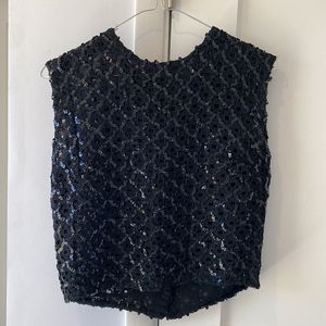 Vintage 60's Glam Sequined Top KORET of California Fitted Crop Length